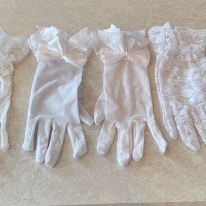 Elegant White Lace Gloves, NWOT, 3 pairs